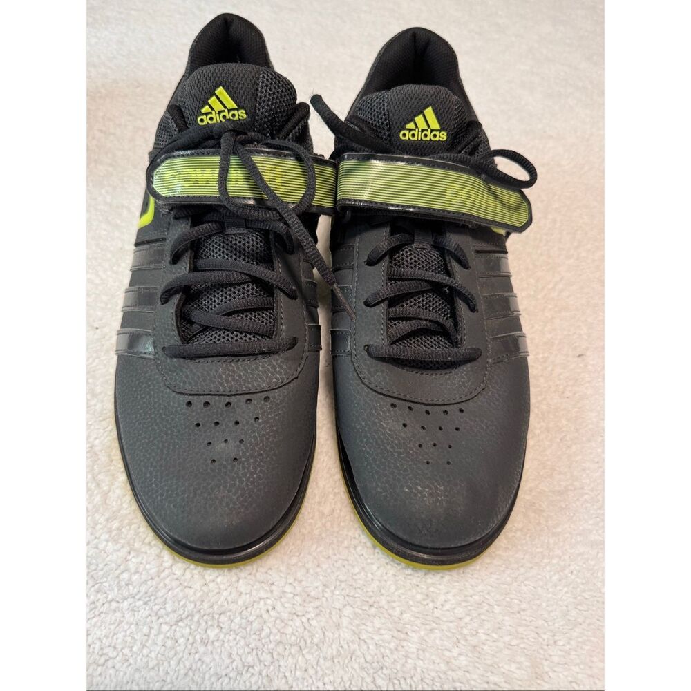 Adidas Powerlift 2.0 Men's Size 13 Weightlifting Gym Shoes Black Green
